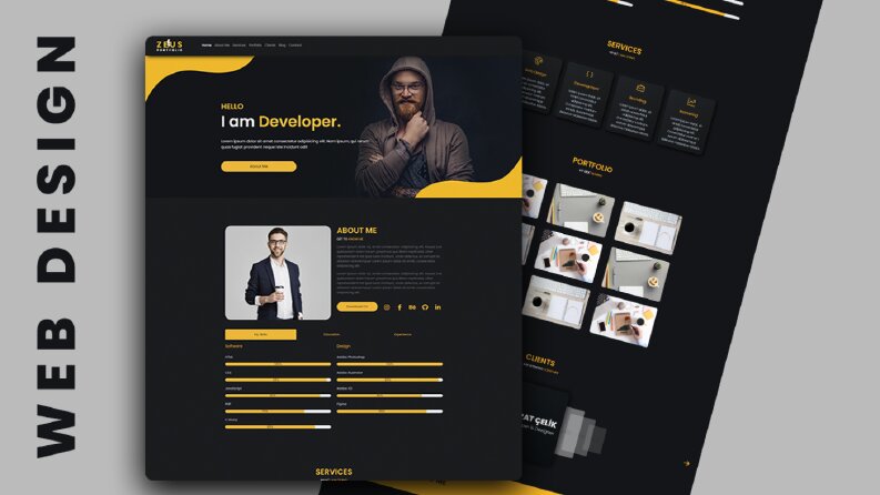Portfolyo Web Sitesi UI Tasarım & Kodlama