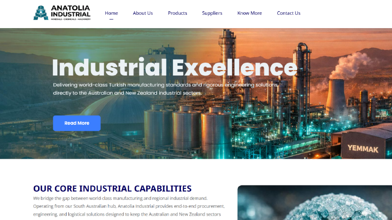 Anatolia Industrial – Kurumsal & Uluslararası B2B Platformu