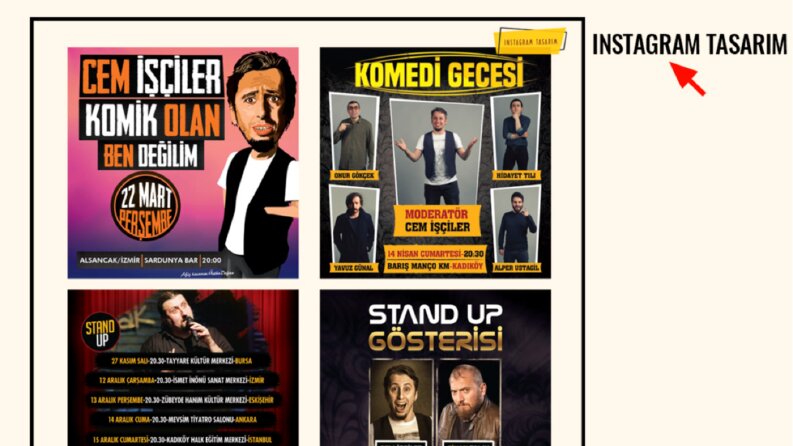 Instagram tasarımları