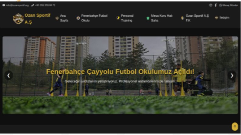 ozansportif.org - Web Tasarımı