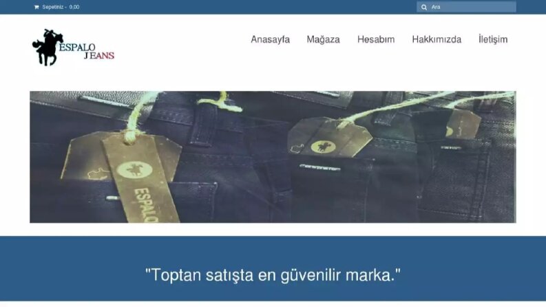 Espalo Denim E-Ticaret Web Sitesi