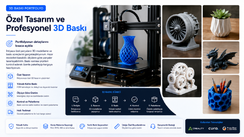 Özel Tasarım ve Profesyonel 3D Baskı