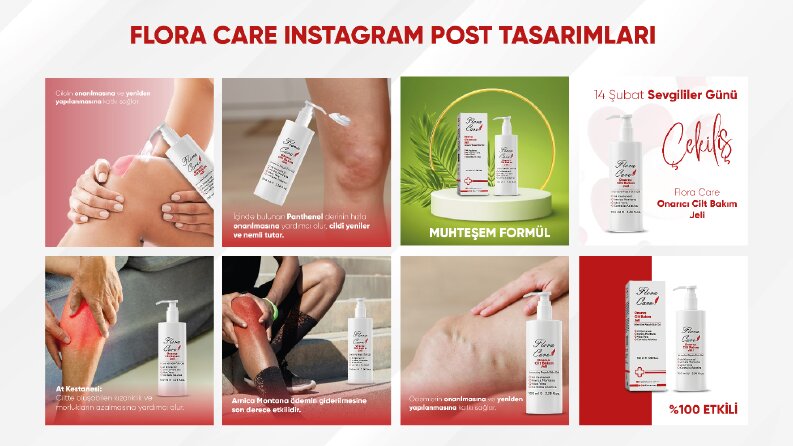 Flora Care Instagram Post Çalışmaları