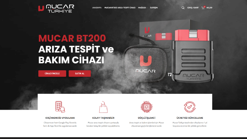 Mucar Türkiye | E-Ticaret Sitesi Tasarımı
