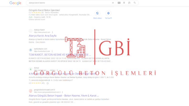 Web sitesi kurulumu ve SEO çalışmaları ile ilk ayda 1. Sayfa