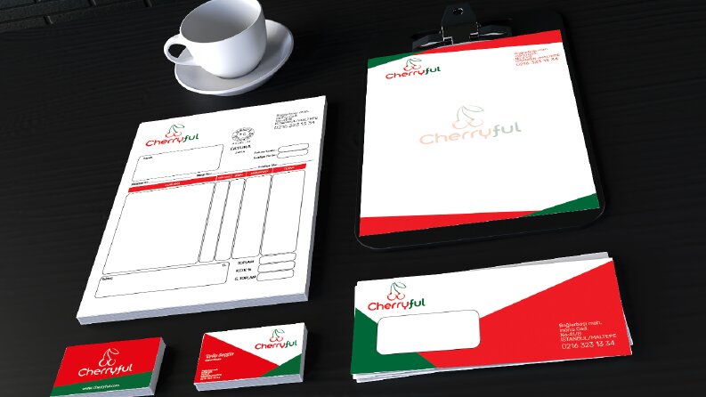 logo, kartvizit, fatura bir kurumsal kimlik daha