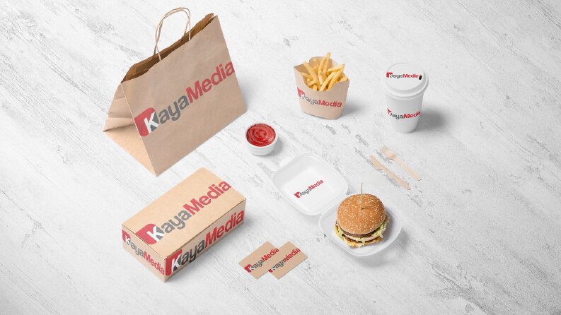 Gıda sektörü için mockup örneği