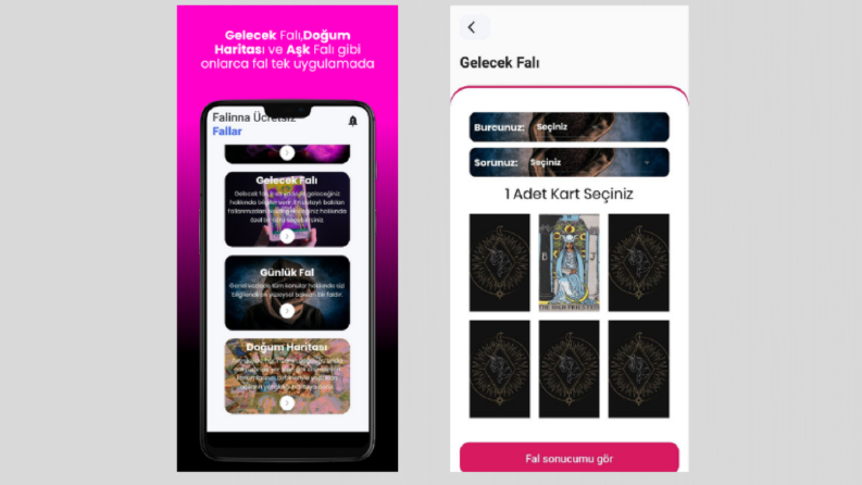 Google Play'de Yayınlanmış Basit Fal Uygulaması