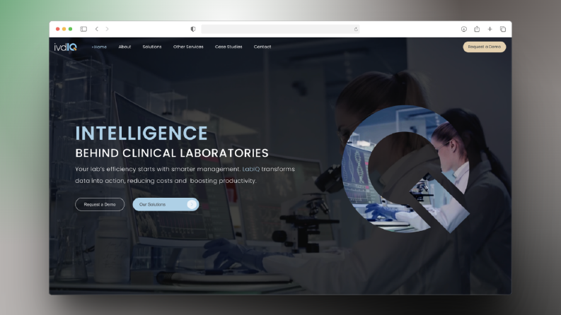 ivdIQ Lab Intelligence Web Tasarımı