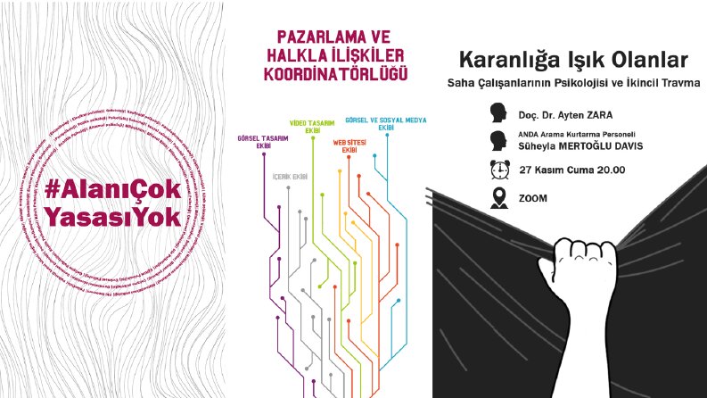 Yönettiğim sayfalar için hazırladığım bazı afişler