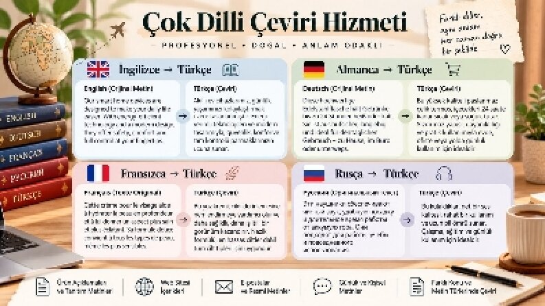 İngilizce, Almanca, Fransızca, Rusça ve Çok Dilli Çeviri Örnekleri