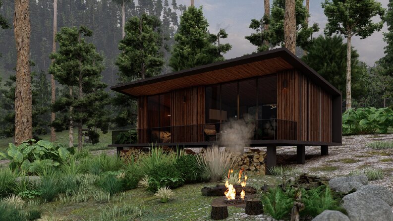 Orman Evi - Forest House / Modelleme - Görselleştirme Render