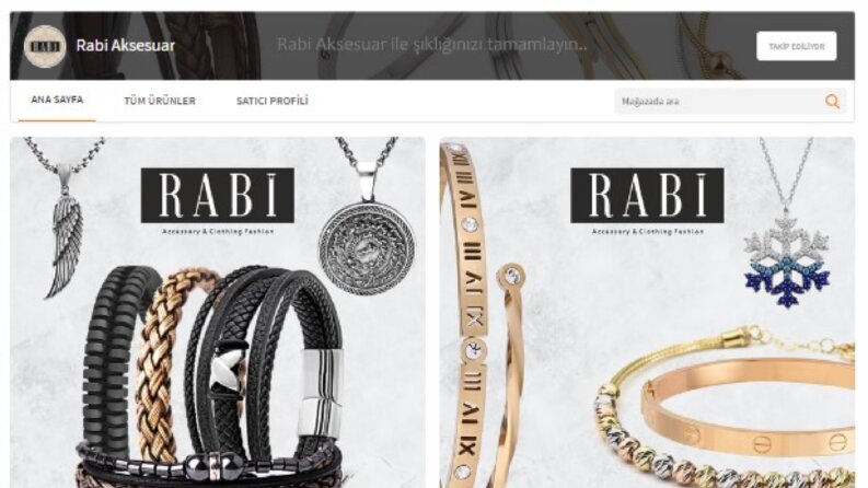 Rabi Aksesuar Trendyol.com Mağaza Tasarımı