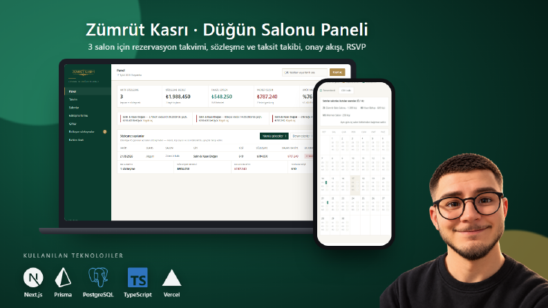 Zümrüt Kasrı - Düğün Salonu Rezervasyon ve Sözleşme Paneli