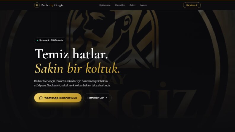Yerel Berber İşletmesi - Mobil Uyumlu Landing Page