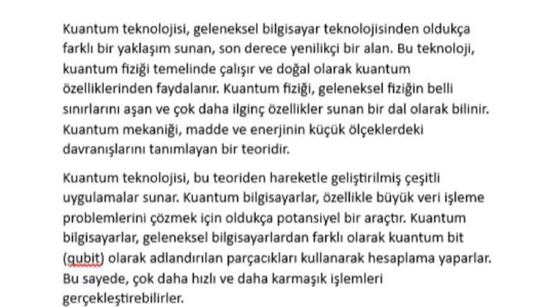 Kuantum Teknolojisi Hakkında Bilgi Verici İçerik