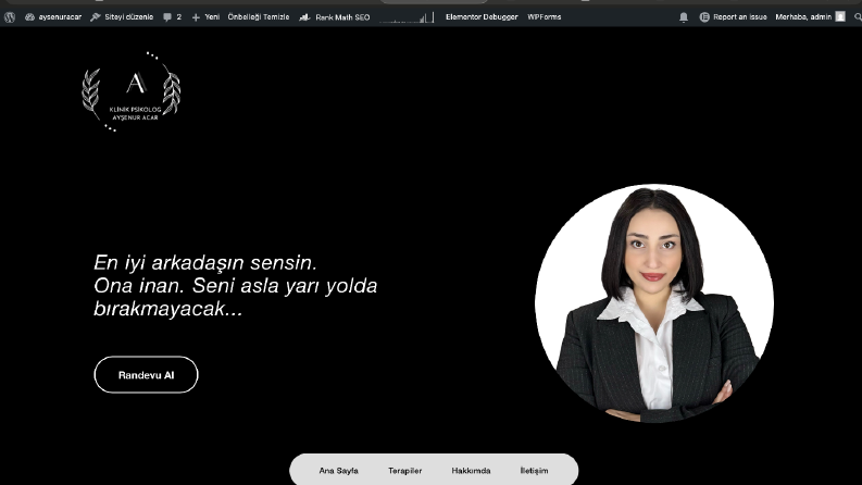 Klinik Psikolog için WordPress Web Sitesi