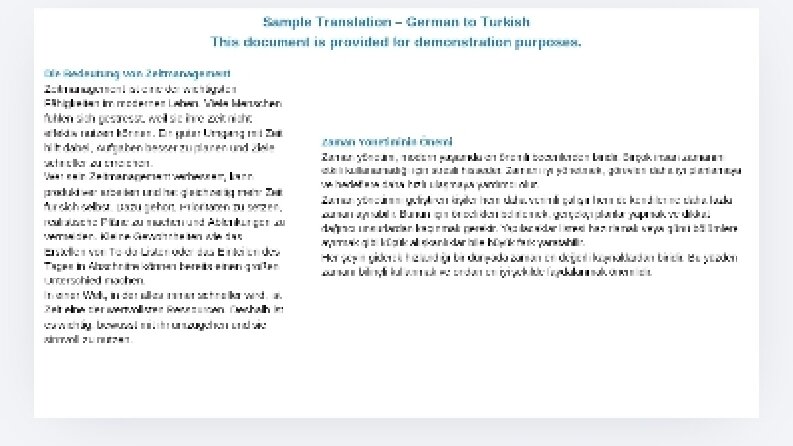 Deutsch-Türkische Übersetzung 