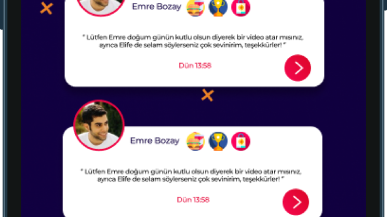 Hayran ve Ünlü Video İstek Uygulaması