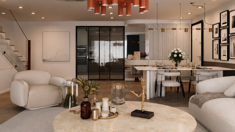 Modern Villa İç Mekan Tasarımı | 3DRender & Uygulama Projesi
