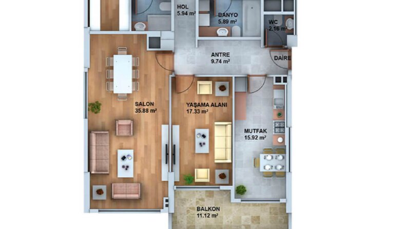 2D autocad mimari proje çizimi