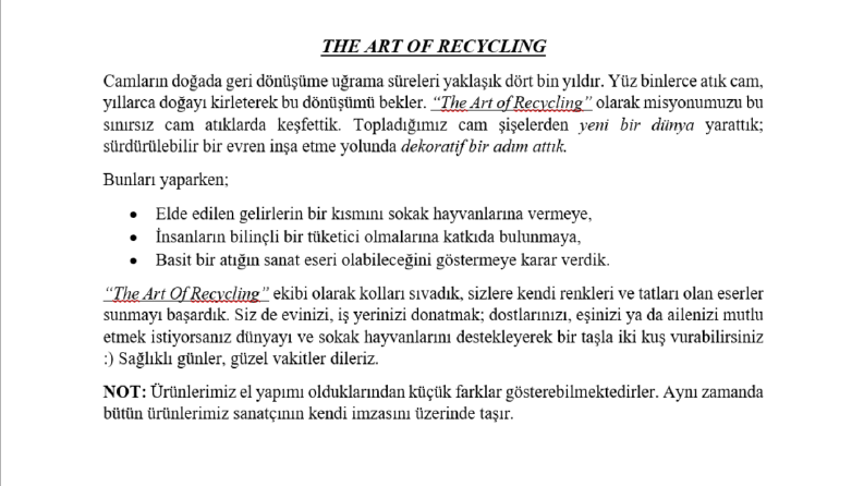 The Art of Recycling