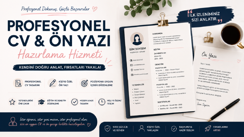 Ben, Profesyonel CV ve Etkileyici Ön Yazı Hazırlarım