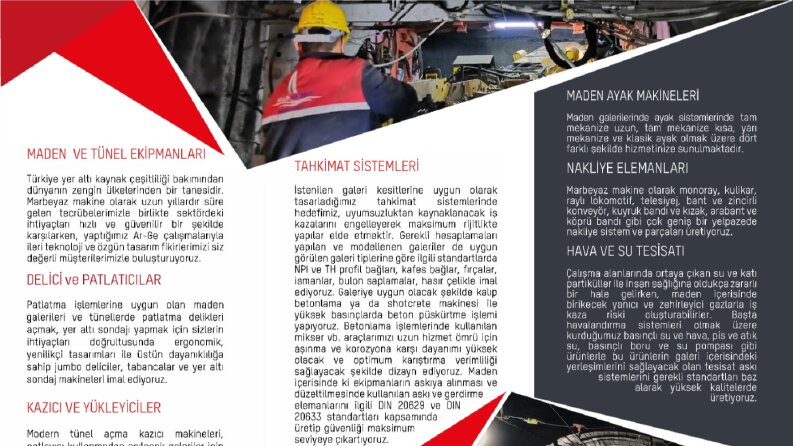 Marbeyaz Makina - Kurumsal Kimlik Broşür ve Katalog Tasarımı