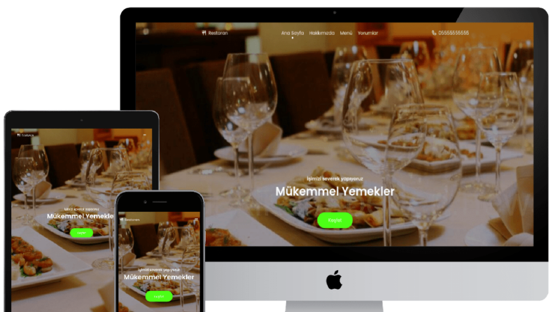Modern Tek Sayfa Restoran Yazılımı