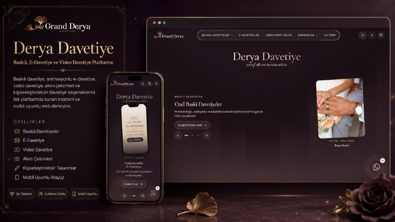 Derya Davetiye – Baskılı, E- ve Video Davetiye Sitesi