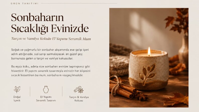    El Yapımı Seramik Aromatik Mum