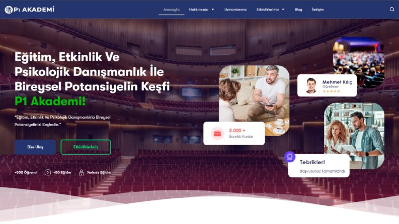 P1 Akademi Web Sitesi