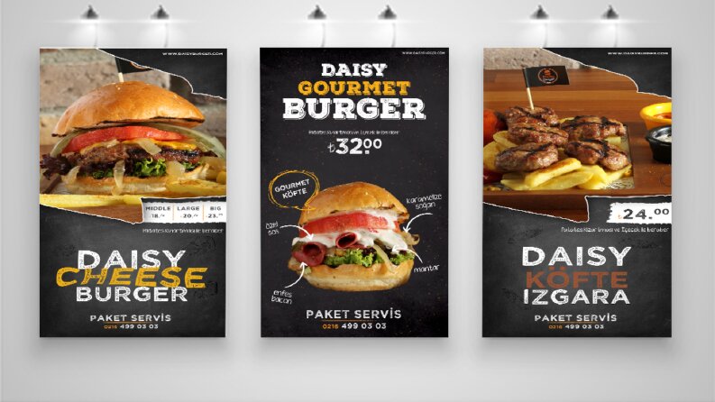 Daisy Burger Banner Tasarım