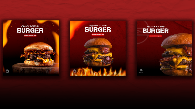 Burger social media post