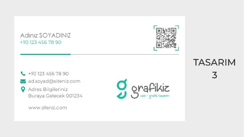Standart Kartvizit Tasarım No 3
