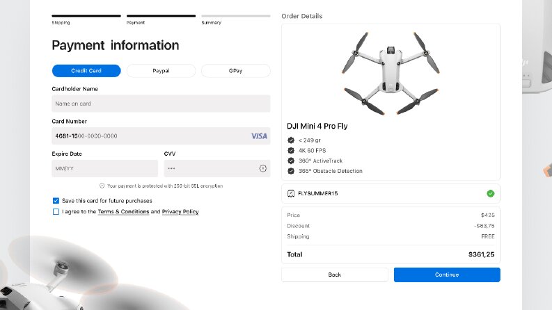 DJI - Ödeme Ekranı