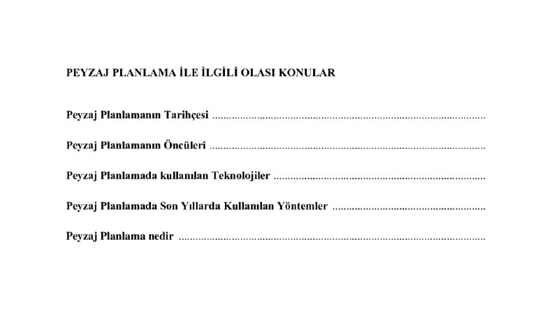 Tez konusu seçme ve redaksiyon