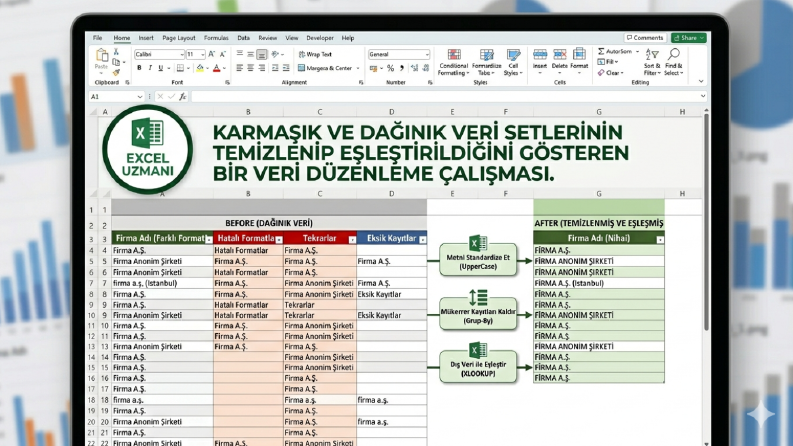 Dağınık Excel Tablolarını Düzenleme ve Eşleme