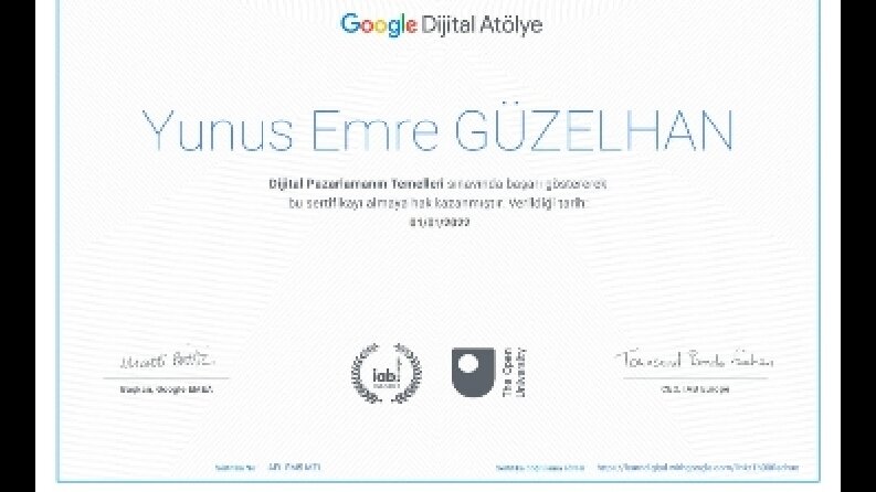 Google Dijital Pazarlama Sertifikası