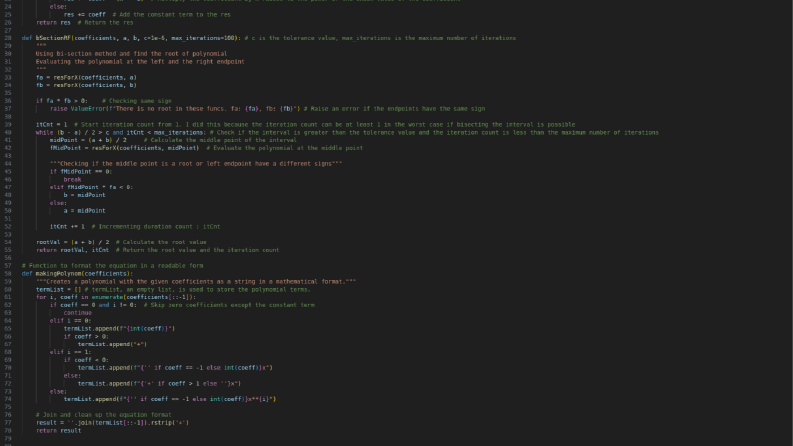 Bi-Section Method - Python