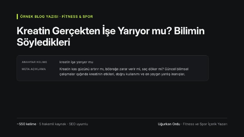 Kreatin Gerçekten İşe Yarıyor mu? Bilimin Söyledikleri