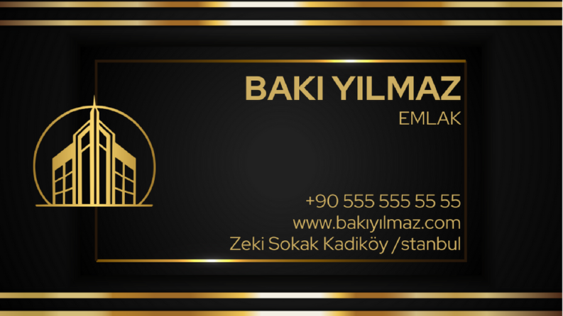 Yılmaz Emlak Kartvizit Tasarımı