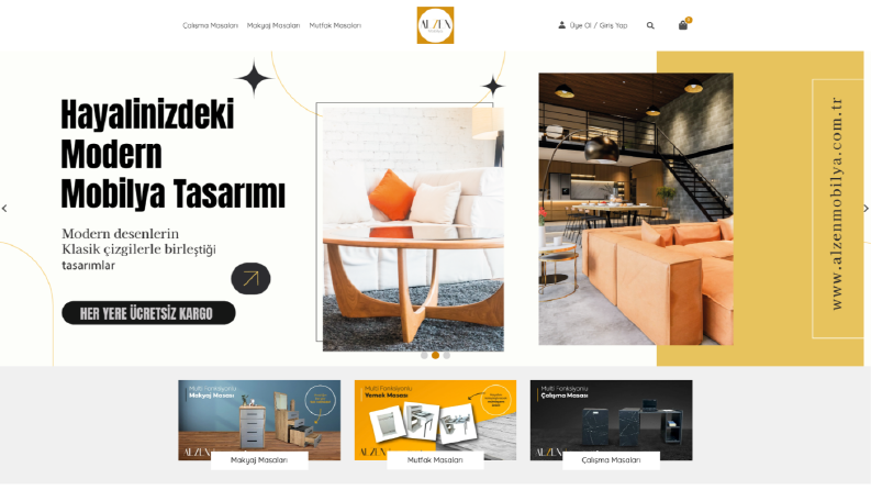Ideasoft Özel Tema Tasarımı ve Kurulumu - Alzen Mobilya