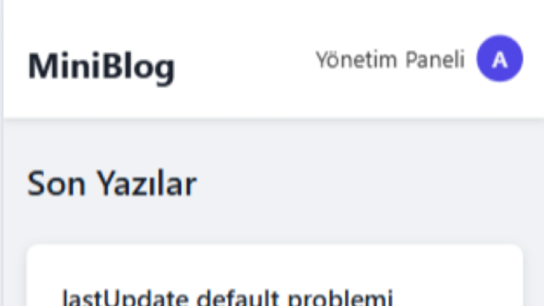 Yönetim Paneli Destekli Blog Sistemi (Admin Girişli)