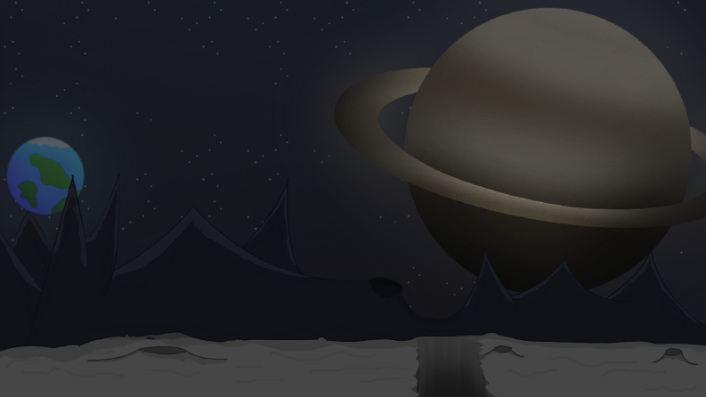 2D Game Moon Background Art