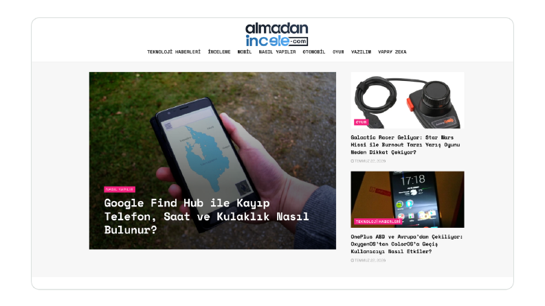 Almadan İncele İçerik ve Yayın Platformu