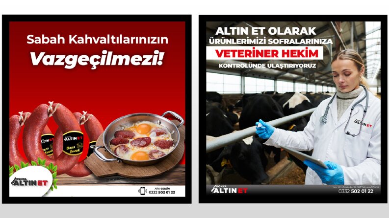 Altın Et Sosyal Medya Post Tasarımları
