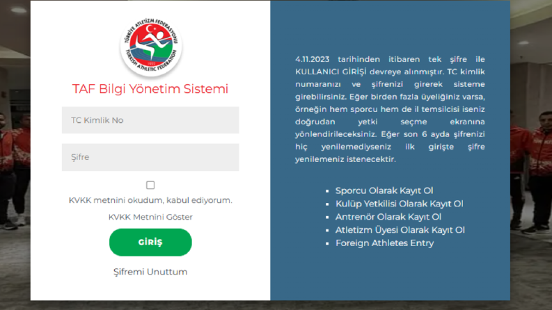 Atletizm Federasyonu Bilgi Yönetim Sistemi