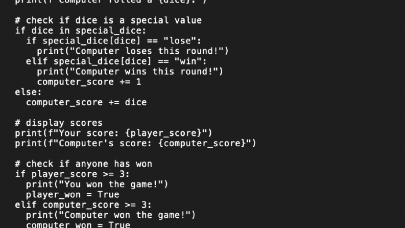 Complicated Dice Game in Python