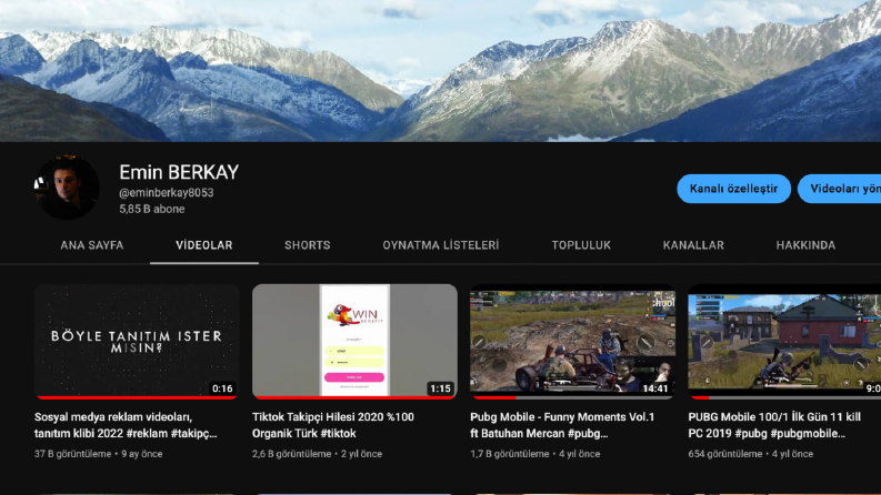 5800 Aboneli Youtube Kanalımda Tanıtımınızı Yapabilirim